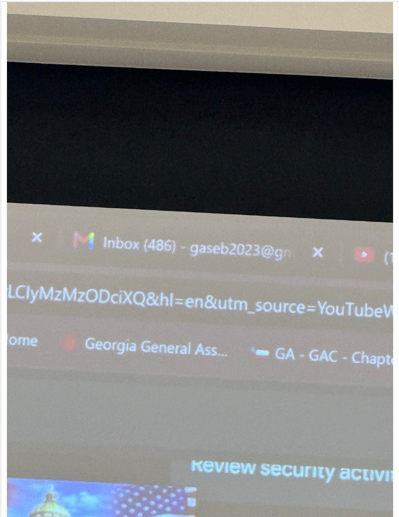 A screengrab of a computer screen showing a Gmail account tab.