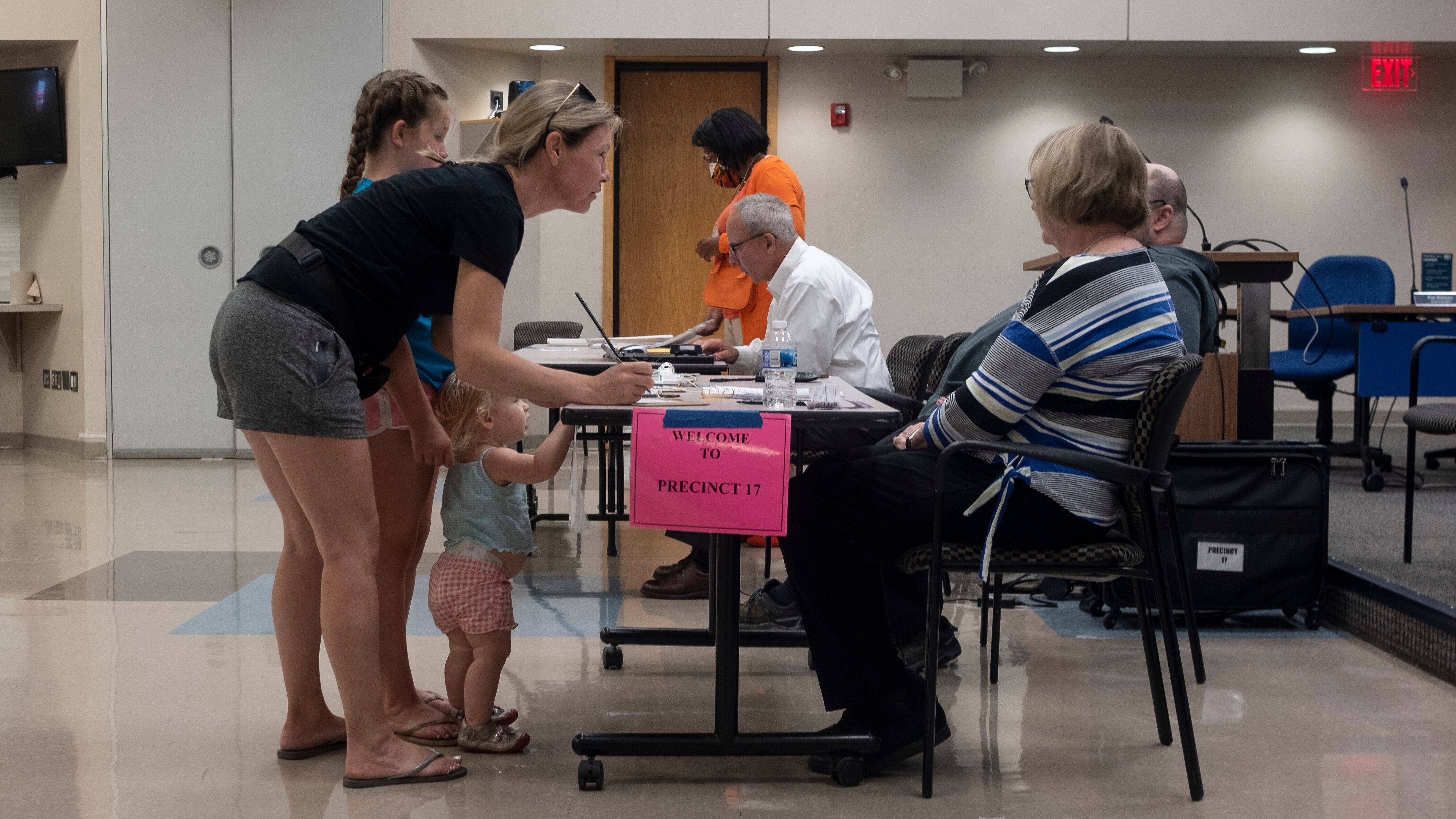 Michigan residents cast their ballots in the primary election on Aug. 2, 2022 in Bloomfield Hills.