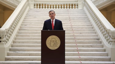 The Georgia legislature banned its current voting system, leaving counties with no replacement